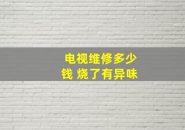 电视维修多少钱 烧了有异味